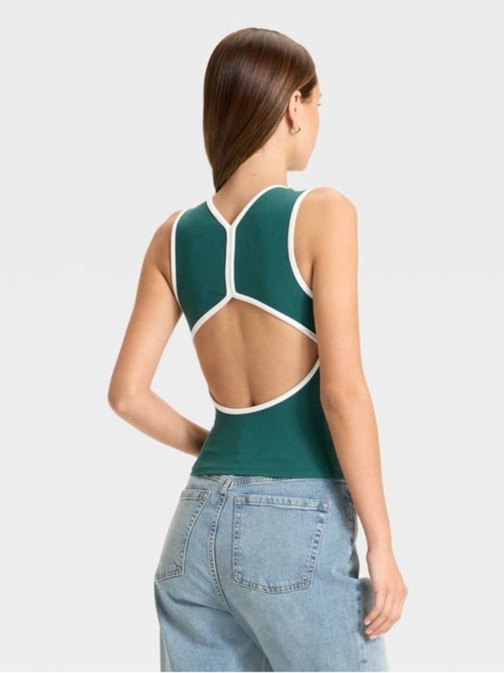 Wild Fable Women's Open Back Ribbed Tank Top - Picture 3 of 10